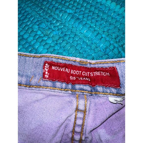 VINTAGE LEVI'S PURPLE Denim TIE DYE DISTRESSED CUTOFF SHORTS BOHO HIPPIE 30 - Picture 4 of 5